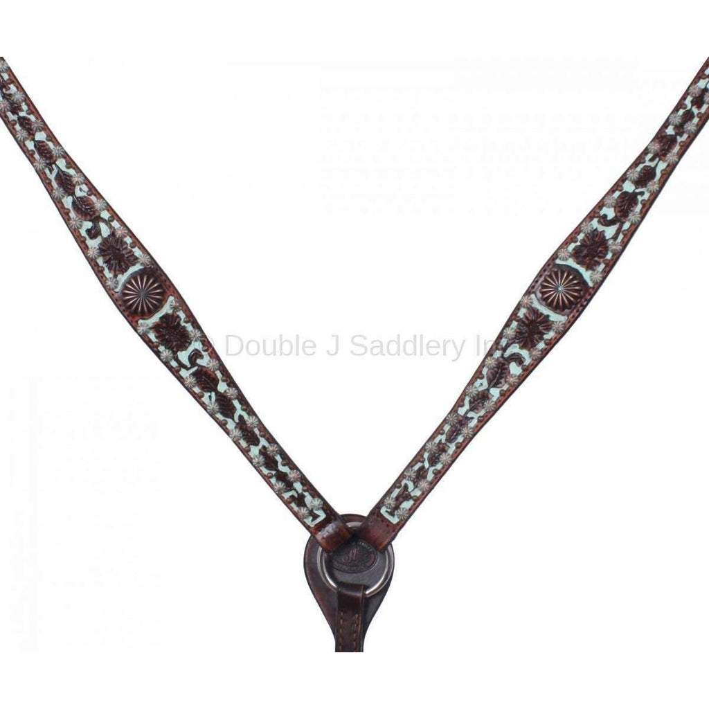 Bc353 - Brown Vintage Hand-Tooled Breast Collar Tack