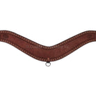 Bc394 - Brown Rough Out Buckstitched Breast Collar Tack