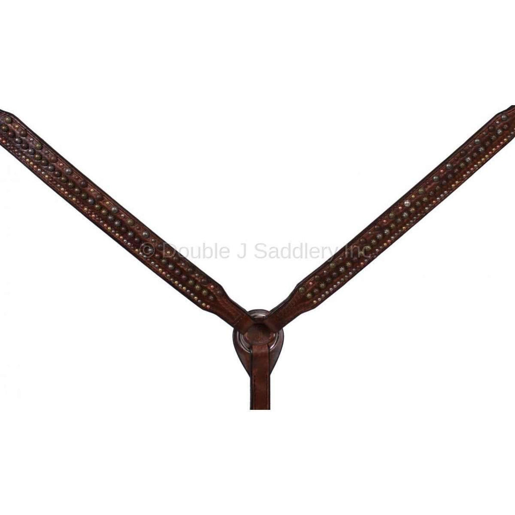 Bc400 - Brown Vintage Studded Breast Collar Tack