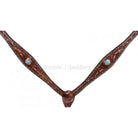 Bc440 - Brown Vintage Buckstitched Breast Collar Tack