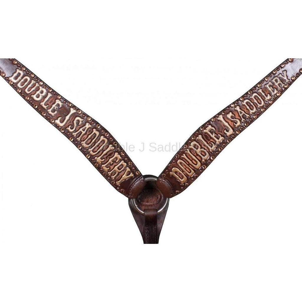 Bc469 - Brown Vintage Double J Breast Collar Tack