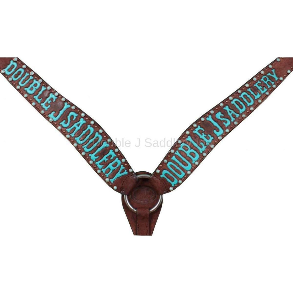 Bc470 - Brown Rough Out Double J Breast Collar Tack
