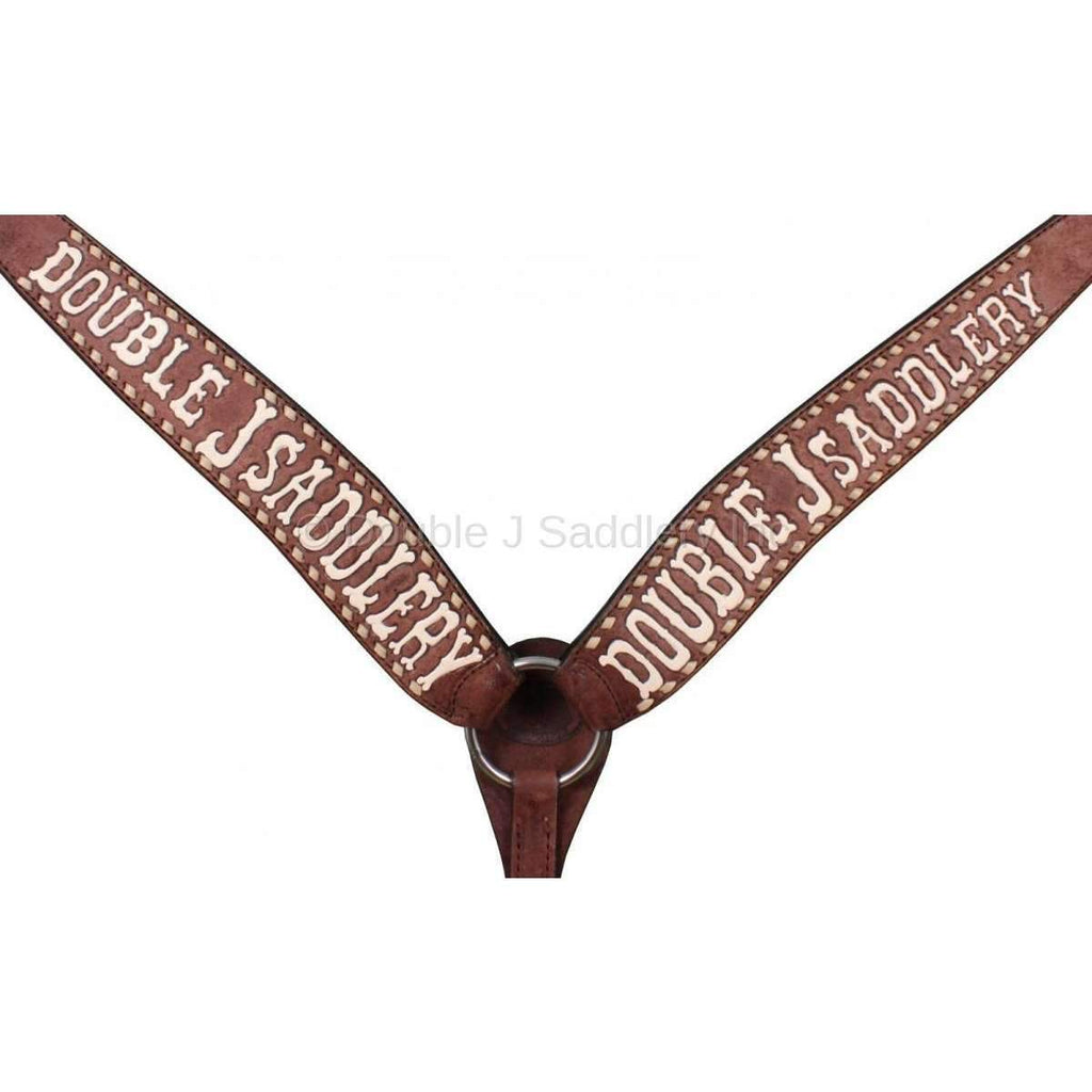 Bc471 - Brown Rough Out Double J Breast Collar Tack