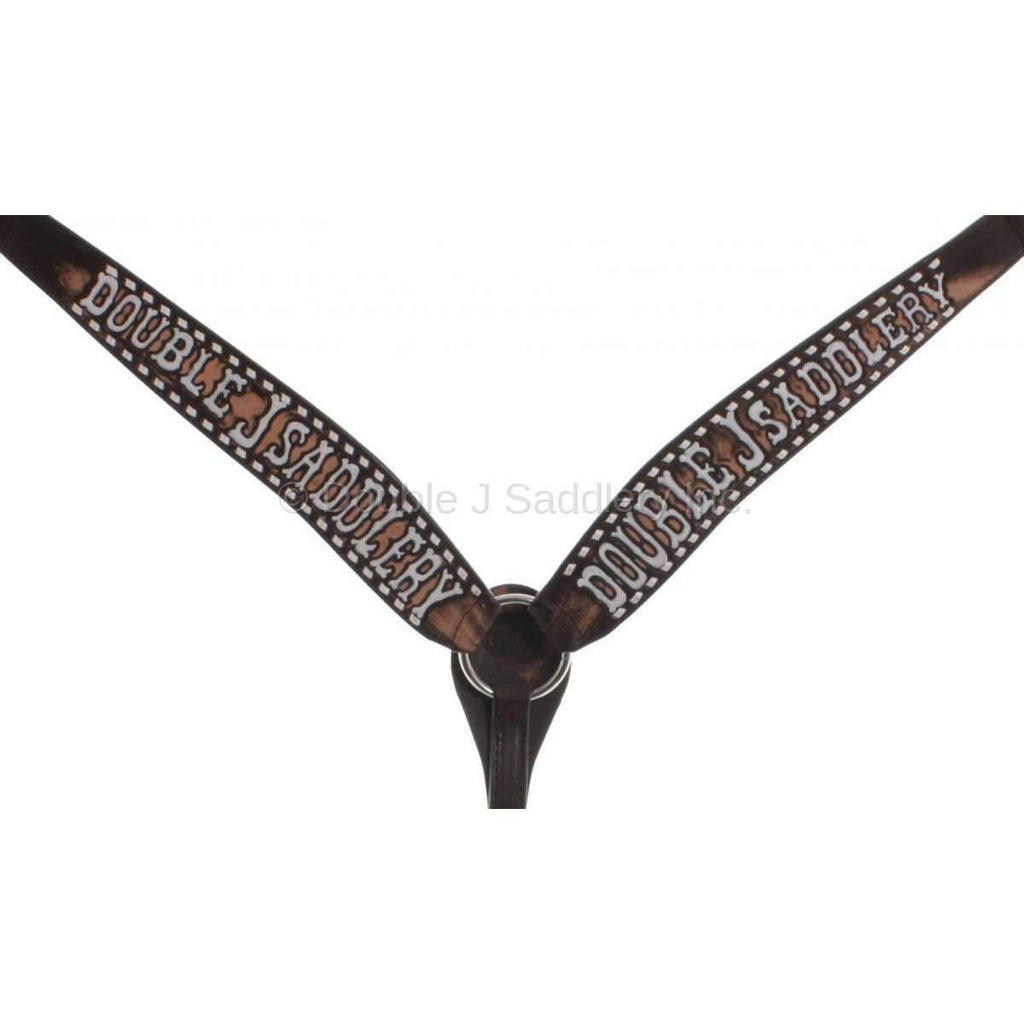 Bc494 - Brown Vintage Double J Breast Collar Tack