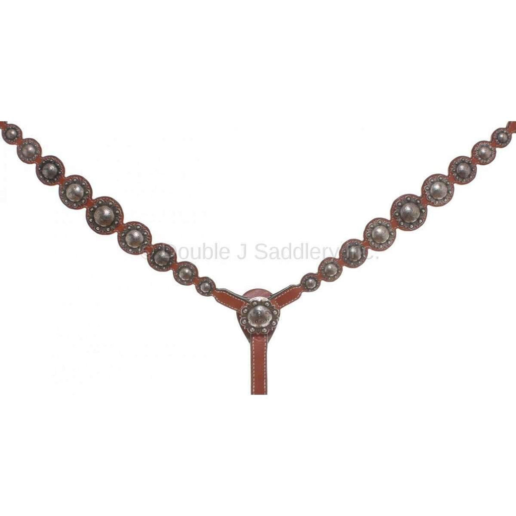 Bc014 - Chestnut Scallop Style Berry Breast Collar Tack