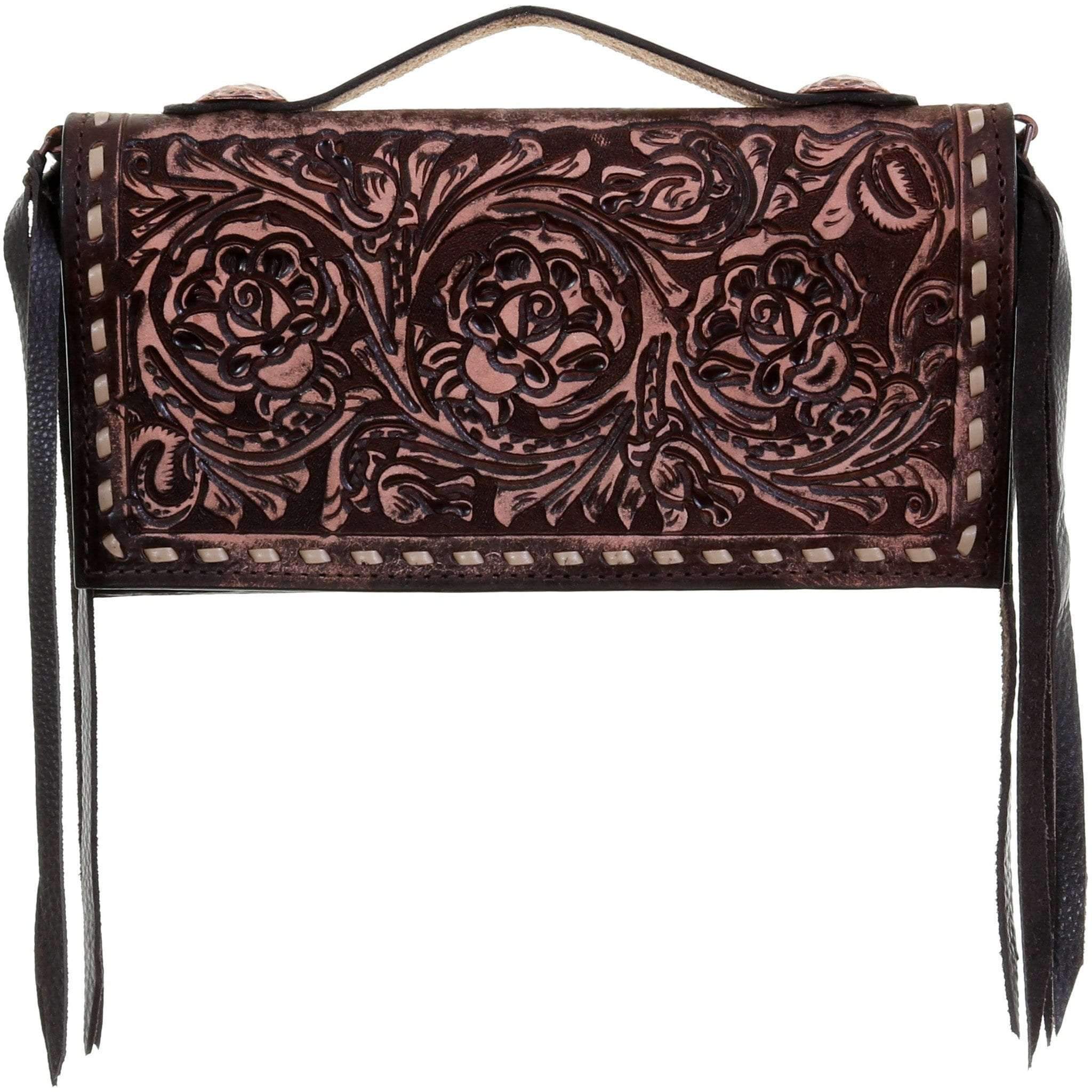 Fc01 - Tularosa Brown Vintage Folding Clutch Handbag