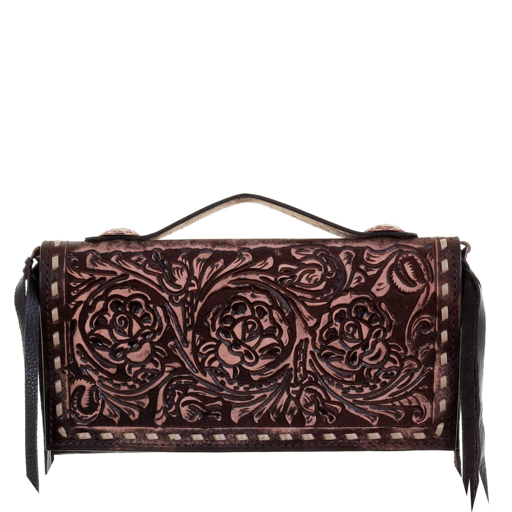 Fc01 - Tularosa Brown Vintage Folding Clutch Handbag