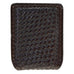 FMMC04 - Brown Leather Tooled Flat Magnetic Money Clip