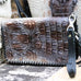 Co202 - Zebra Crocodile Print Clutch Organizer Handbag