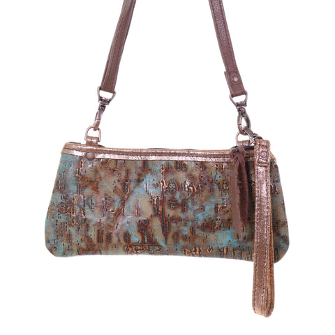 LC97 - Copper Turquoise Patina Little Clutch