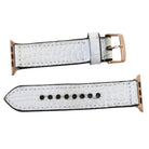 AWB09 - White Gator Print Apple Watch Band - Double J Saddlery