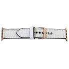 AWB09 - White Gator Print Apple Watch Band - Double J Saddlery