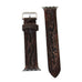 AWB18 - Brown Vintage Feather Tooled Apple Watch Band - Double J Saddlery