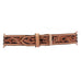 AWB19A - Natural Floral Tooled Rust Background Apple Watch Band - Double J Saddlery