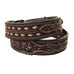 B1007A - Brown Rough Out Tooled Belt - Double J Saddlery
