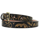 B1143 - Black Gold Floral Belt - Double J Saddlery