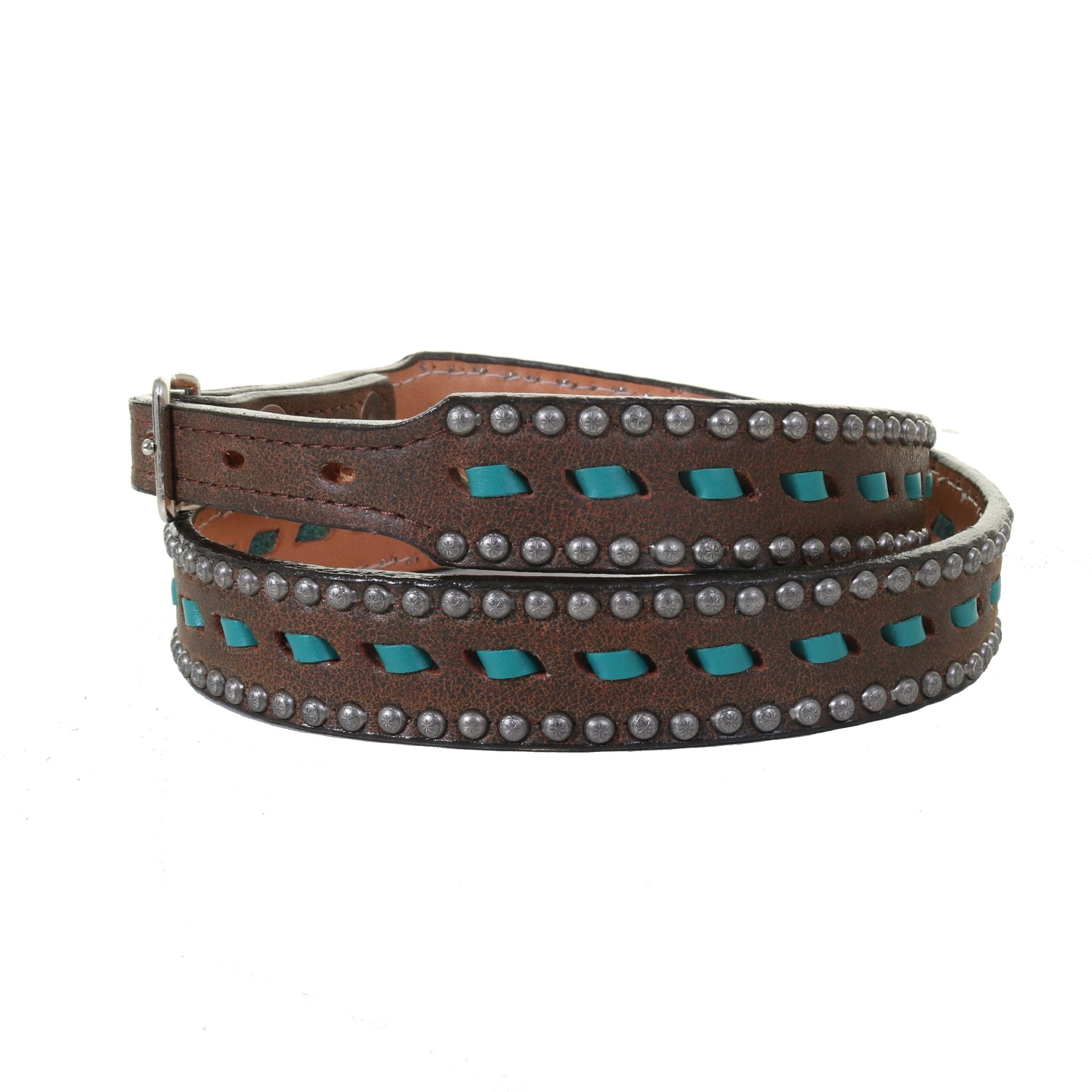 B1151 - Bomber Leather Buck Stitched Belt - Double J Saddlery