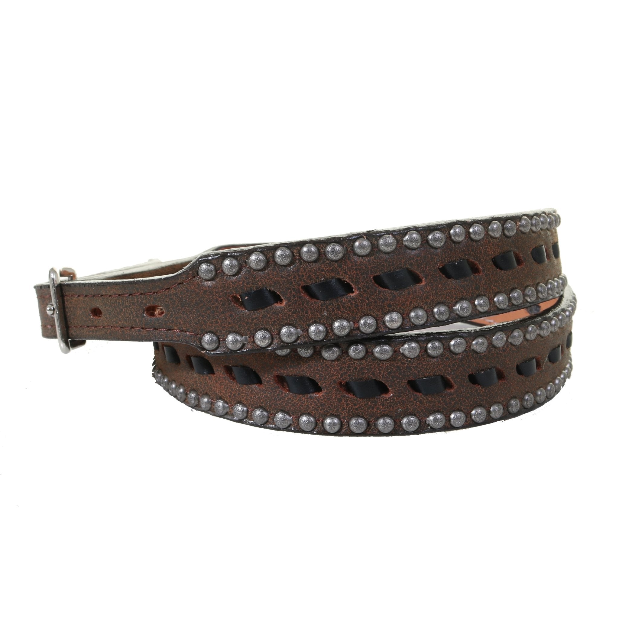 B1151A - Bomber Leather Buck Stitched Belt - Double J Saddlery