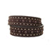 B1157A - Brown Rough Out Buckstitched & Dotted Belt - Double J Saddlery