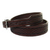 B1165 - Brown Basket Weave Tooled Belt - Double J Saddlery