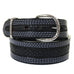 B1169 - Black Basket Weave Tooled Belt - Double J Saddlery