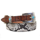 B1185 - Cobra Snake and Cognac Gator Belt - Double J Saddlery