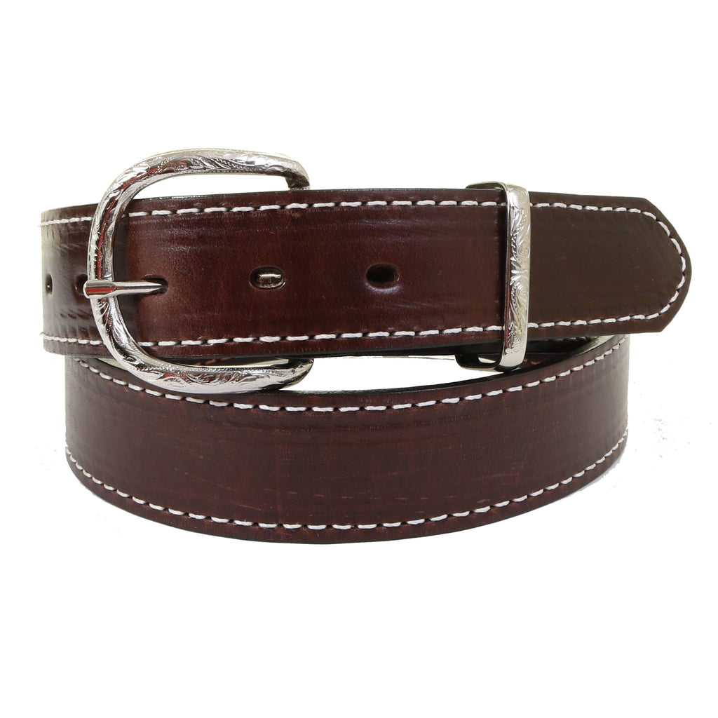 B1191 - Brown Leather Belt - Double J Saddlery