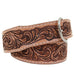 B1193 - Natural Tooled Belt - Double J Saddlery