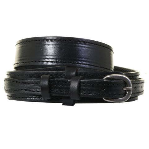 B1210 - Black Leather Ranger Belt - Double J Saddlery