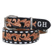 B816A - Tapered Floral Tooled Belt - Double J Saddlery