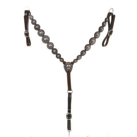 BC014A - Brown Scallop Breast Collar - Double J Saddlery