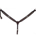 BC1048C - Brown X Design Breast Collar w/ Concho - Double J Saddlery
