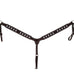 BC1049C - Brown X Design Breast Collar w/ Concho - Double J Saddlery