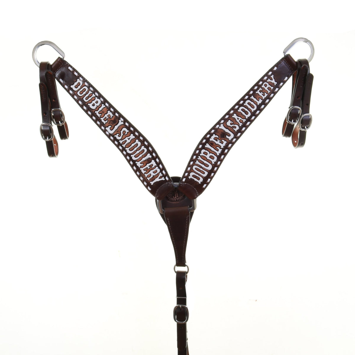 BC1075A - Brown Vintage Double J Breast Collar - Double J Saddlery