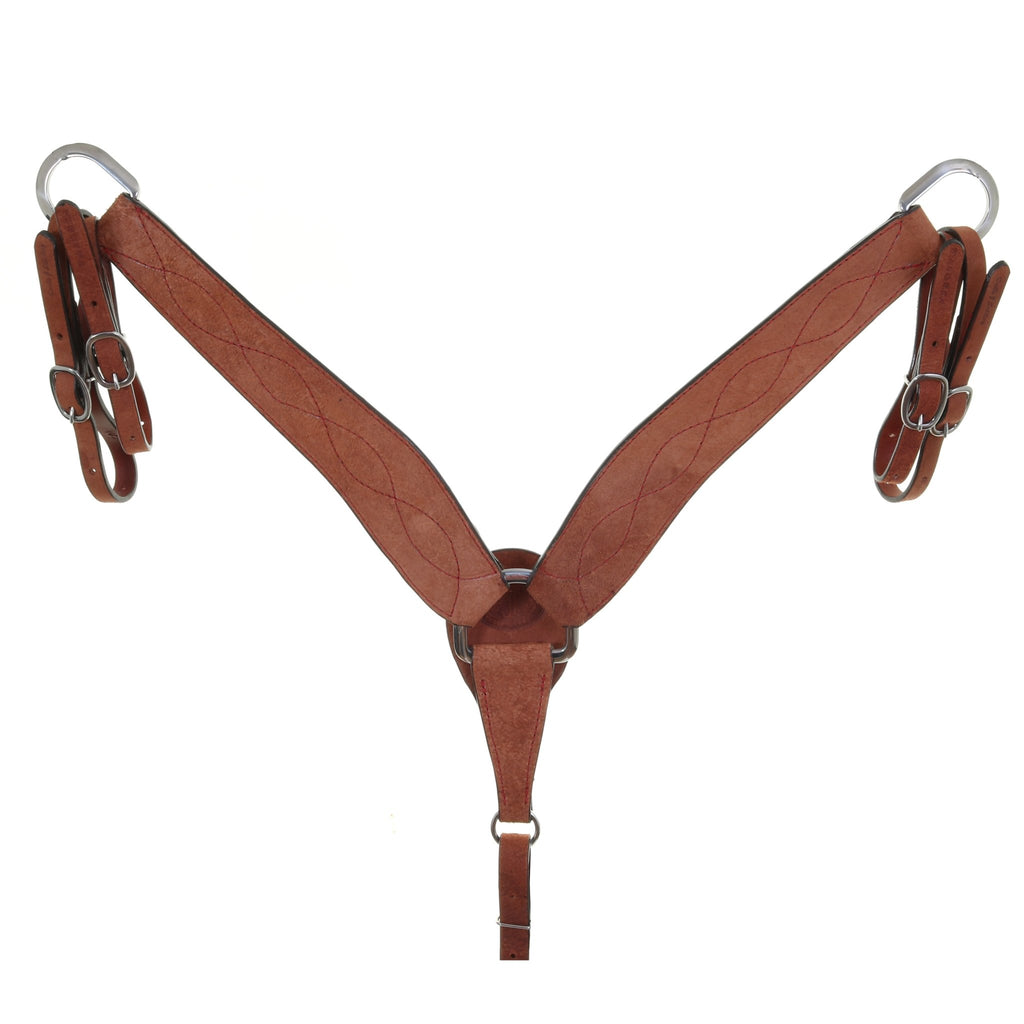 BC1104 - Red Figure 8 Stitching Breast Collar - Double J Saddlery