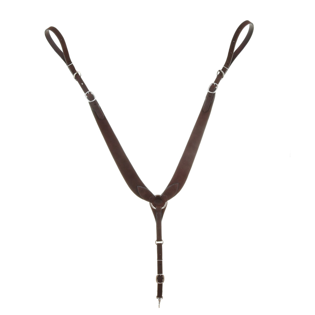 BC1121 - Brown Rough Out Breast Collar - Double J Saddlery