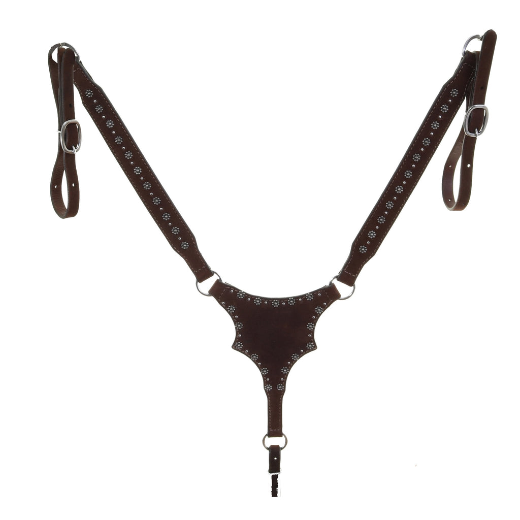 BC1131 - Brown Roughout Breast Collar - Double J Saddlery
