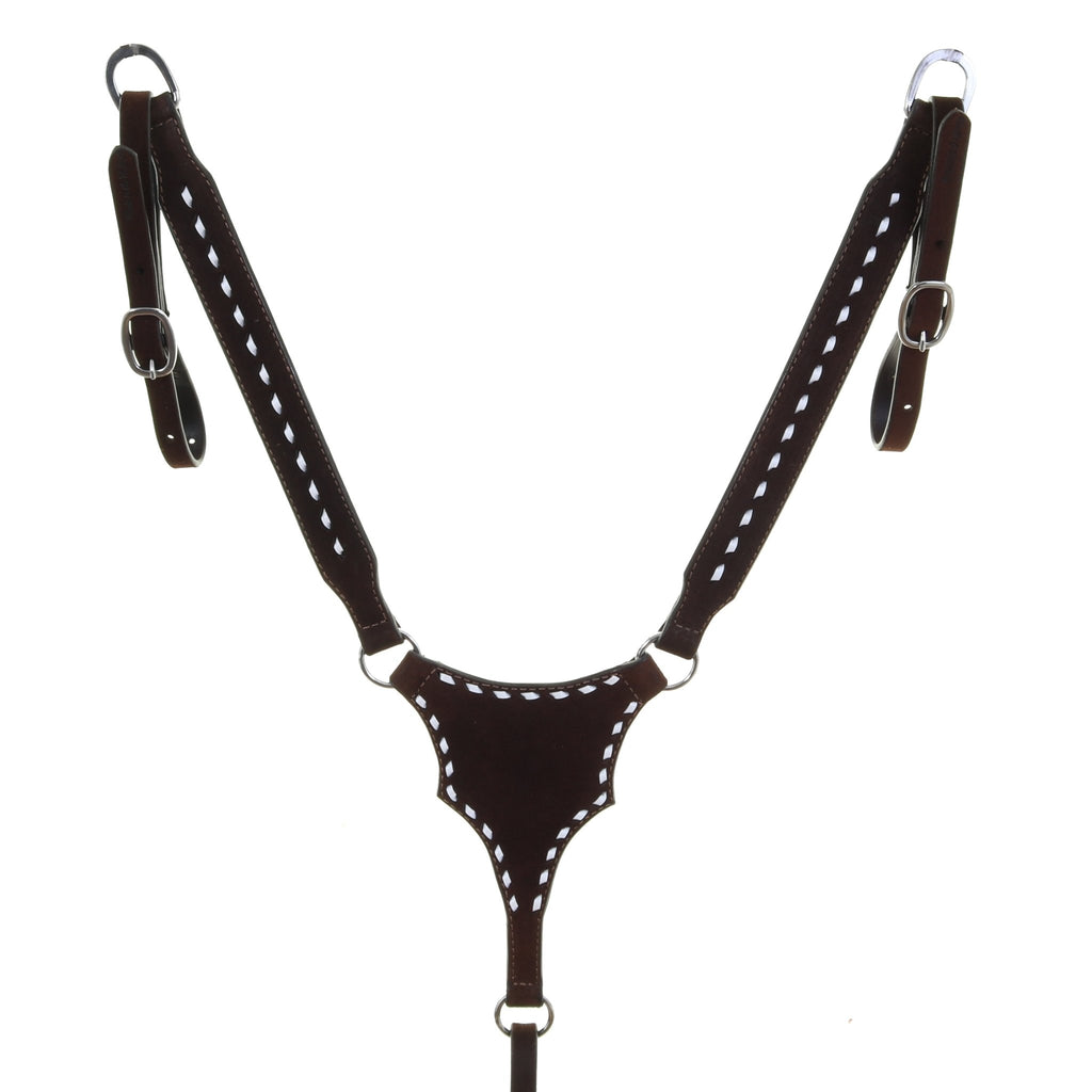 BC1132 - Brown Roughout Breast Collar - Double J Saddlery