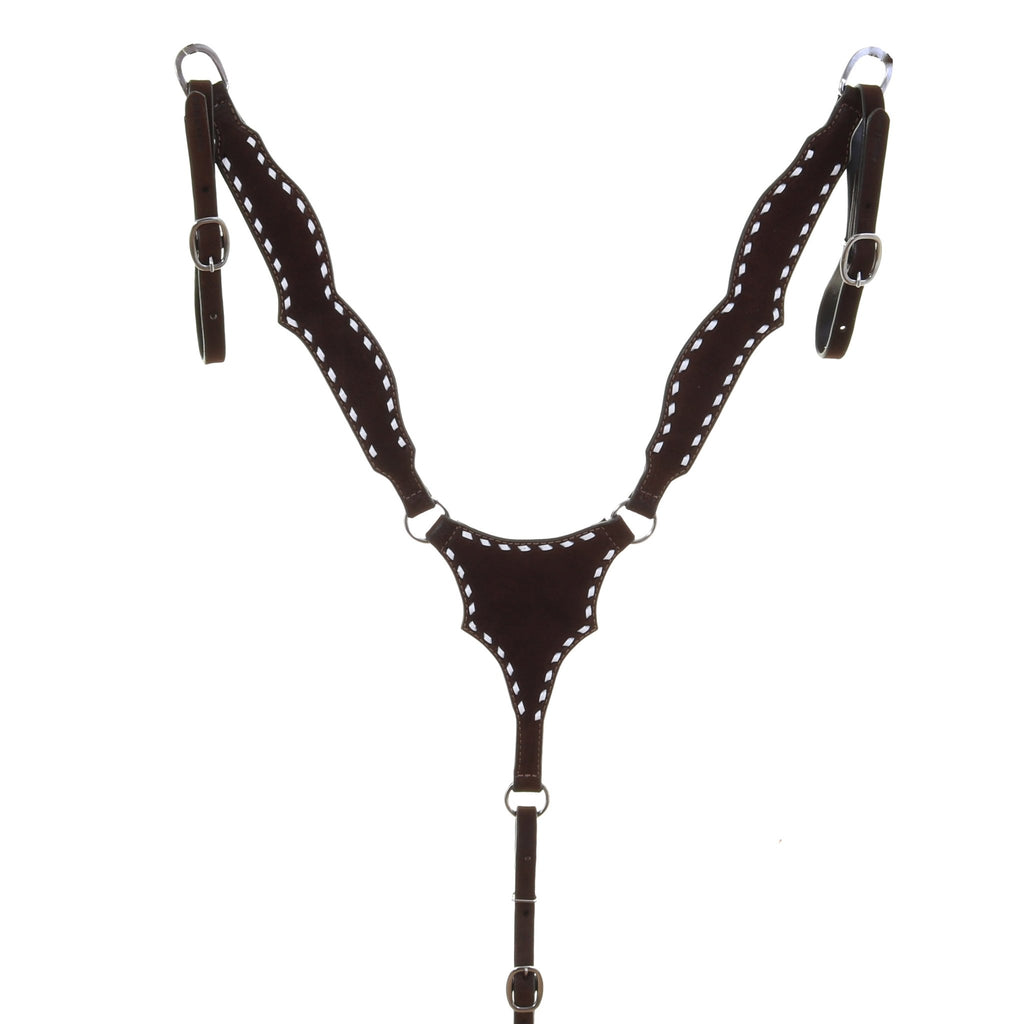 BC1134 - Brown Roughout Breast Collar - Double J Saddlery