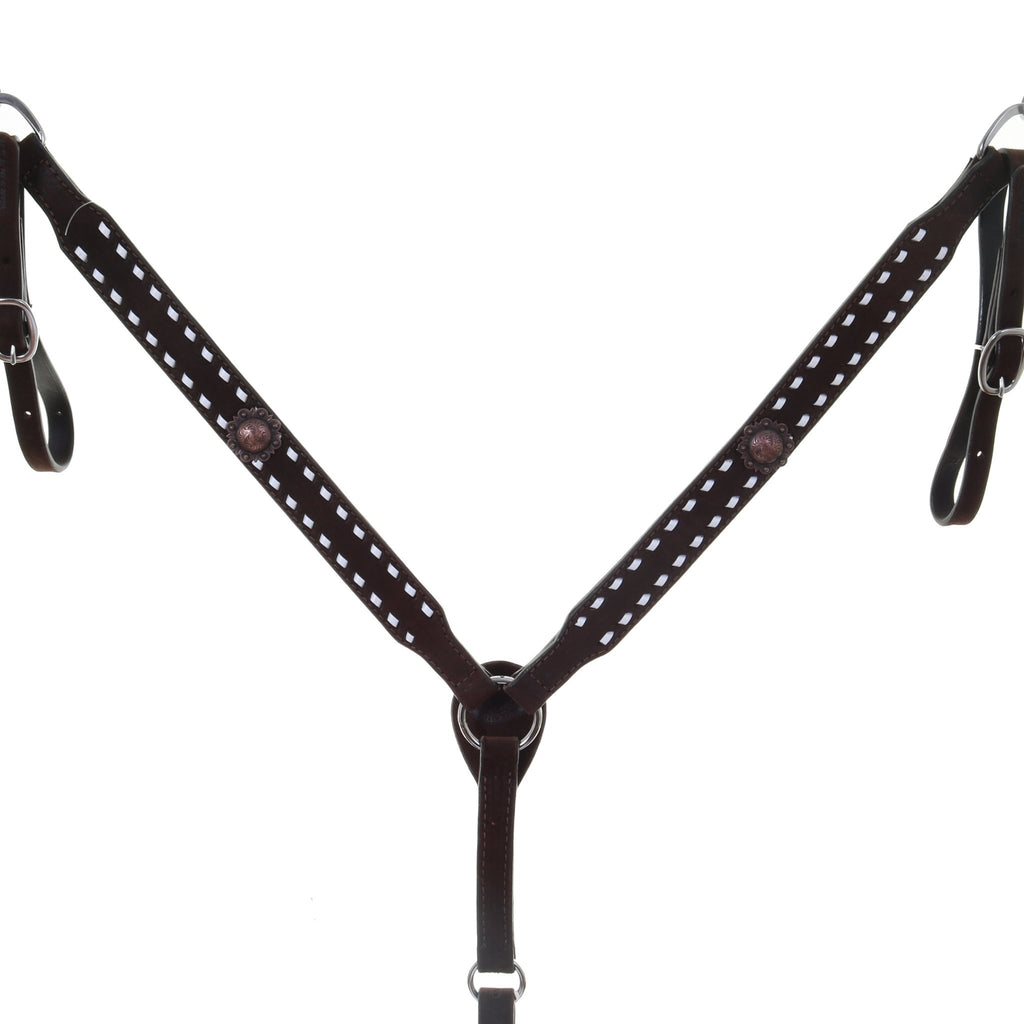BC679A - Brown Rough Out Breast Collar - Double J Saddlery