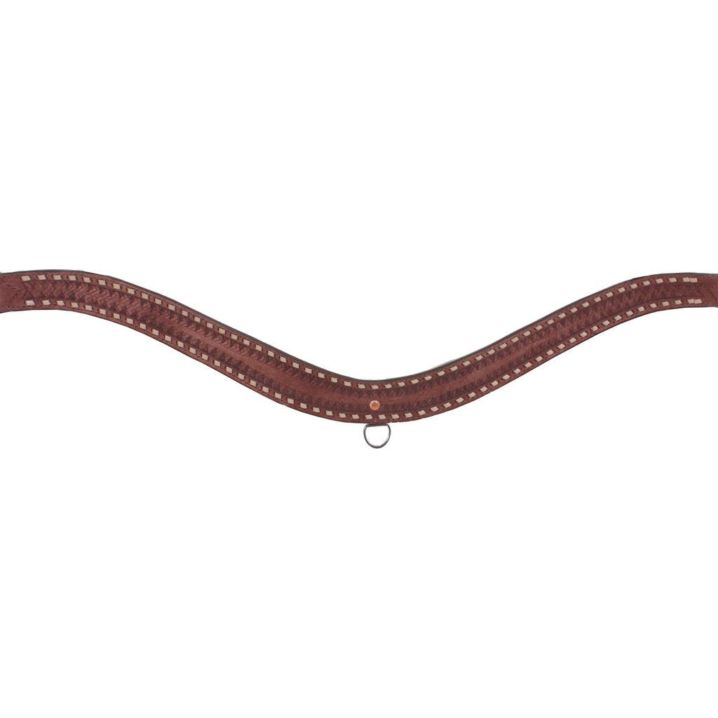 BC750 - Brown Rough Out Breast Collar - Double J Saddlery