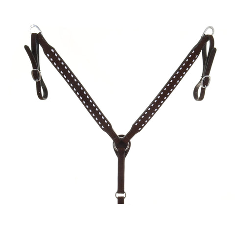 BC809F - Brown Rough Out Breast Collar - Double J Saddlery