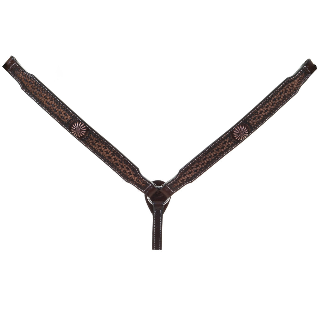 BC819 - Brown Vintage Breast Collar - Double J Saddlery