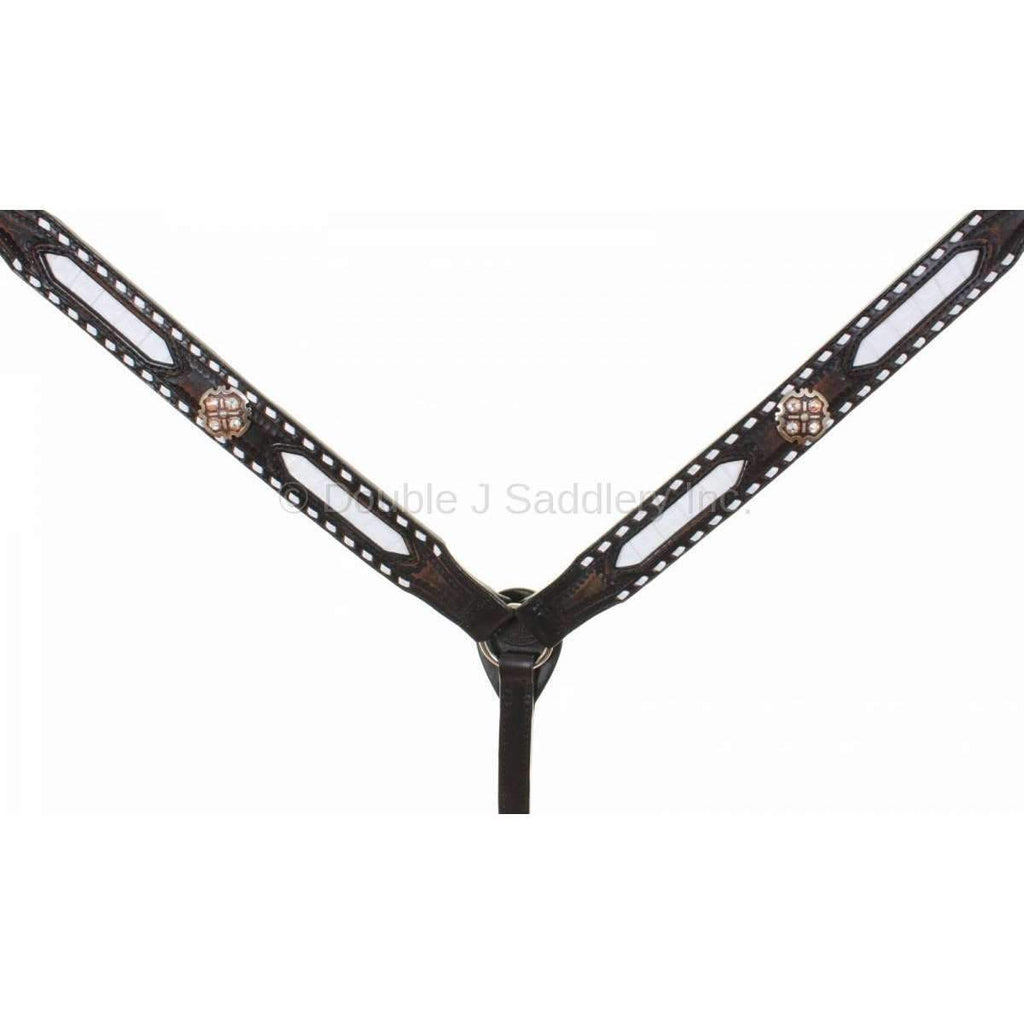 BC840 - Black Vintage Breast Collar - Double J Saddlery