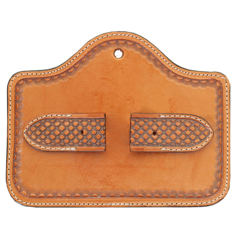 BUP06 - Natural Leather Buckle Plaque - Double J Saddlery