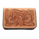 BUS105 - Whirlwind Tooled Business Card Holder - Double J Saddlery