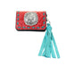 BUS73 - Red Floral Business Card Holder - Double J Saddlery