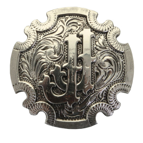 Double Flower Silver Concho - Montana Leather Company