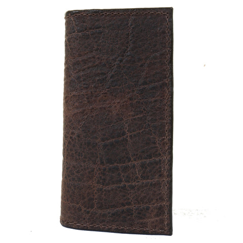 CB54 - Expresso Elephant Print Checkbook Wallet - Double J Saddlery