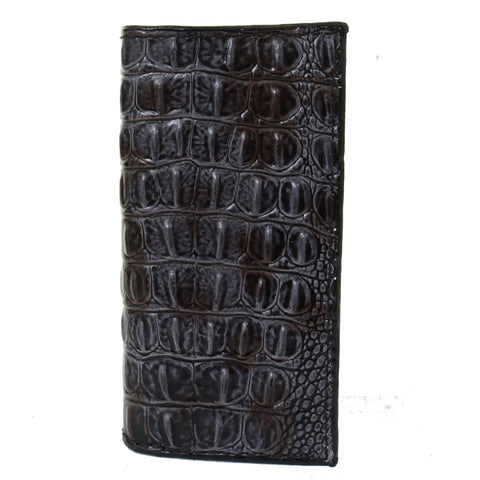 CB62 - Zebra King Croco Print Checkbook Wallet - Double J Saddlery